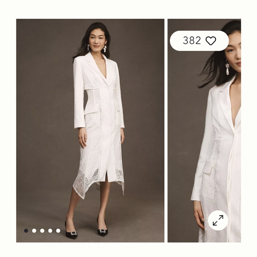 BHLDN lace Blazer Dress